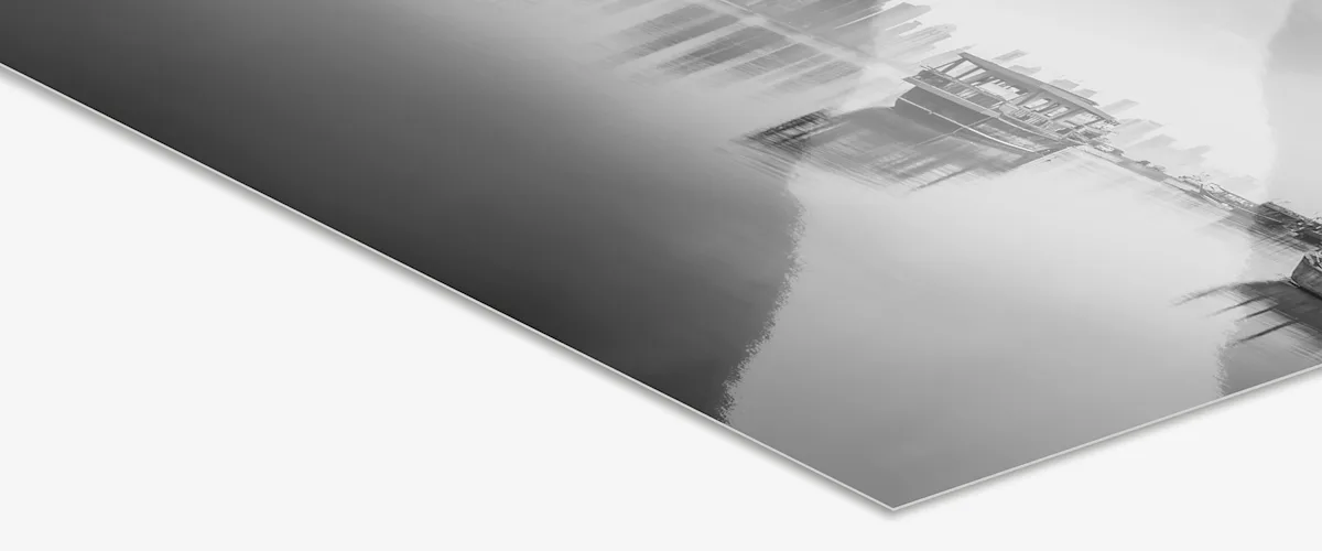 Ilford B/W Photo Print On Aluminum Backing Close up of the photo paper.