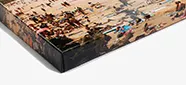 Product: Glossy Canvas On Stretcher Frame | Media #1 close up of glossy canvas print on stretcher frame.