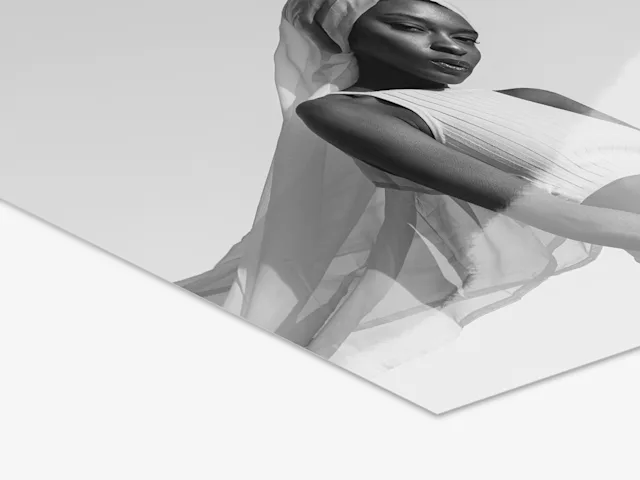 PDP | LightJet Print On Ilford B/W Paper | Product Selector Section | Media #2 close up of a LightJet print on Ilford B/W paper.